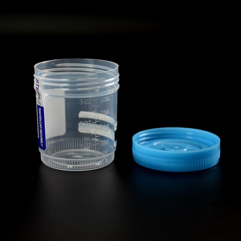 90ml Urine Specimen Cups with Blue Screw Cap